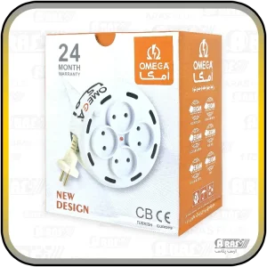 چند راهی چهار خانه سیم جمع شو امگا کابل 5 متر